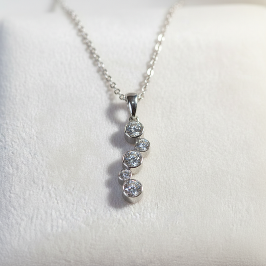 培育鑽石0.34ct 電鍍白金項鏈 Lab grown diamond pendant