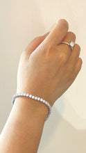 將圖片載入圖庫檢視器 培育鑽石電鍍白網球手鏈 5份 1粒共3.4ct tennis Bracelet
