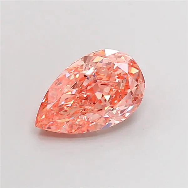 2.28ct Pear Lab Grown Diamond (Colour Fancy Intense Orangey Pink, Clarity VS1, IGI Certified)