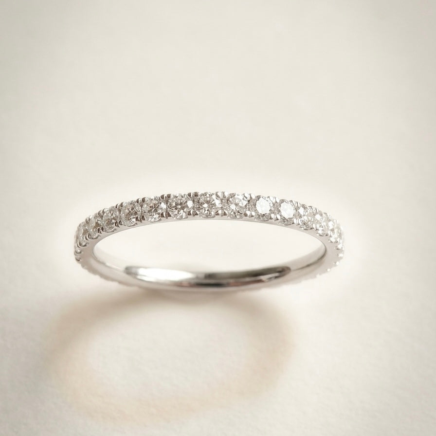 培育鑽石戒指 （0.759 /1.75mm圍一圈）Lab grown diamond 18k plated Ring