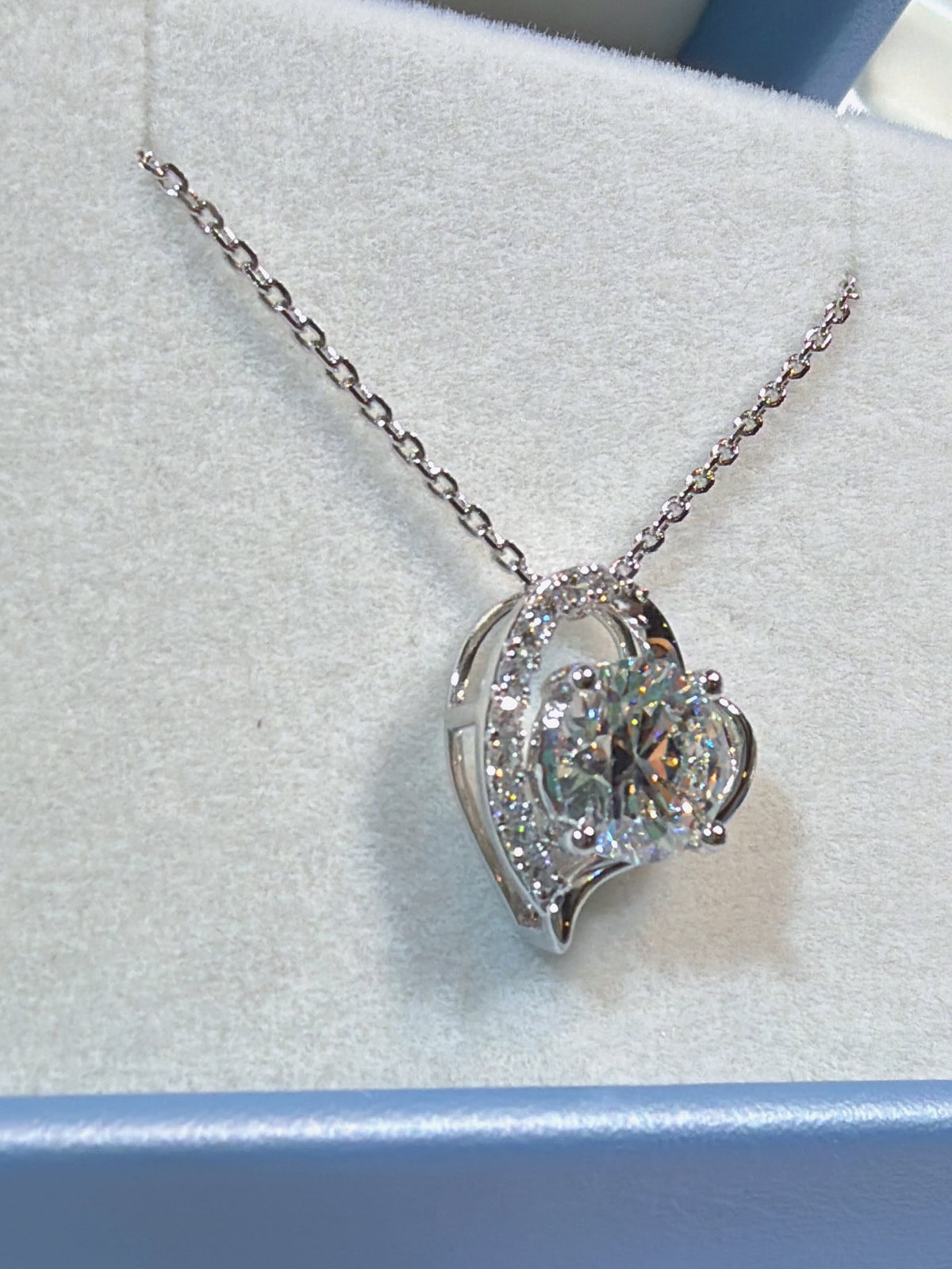 培育鑽石2.05ct 電鍍白金項鏈 Lab grown diamond pendant