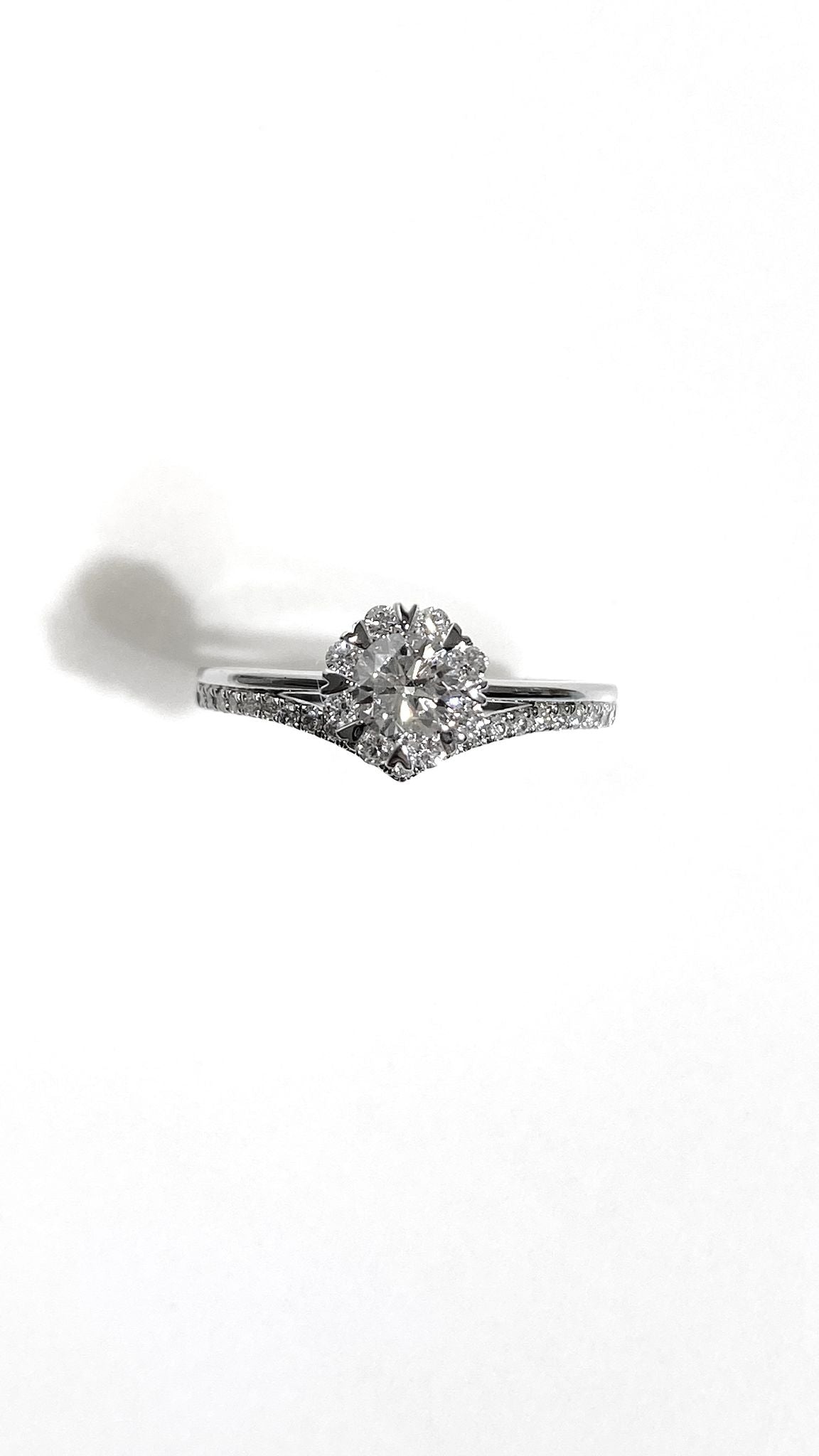 培育鑽石戒指 0.512ct /0.337ct 電鍍白金lab grown diamond Ring