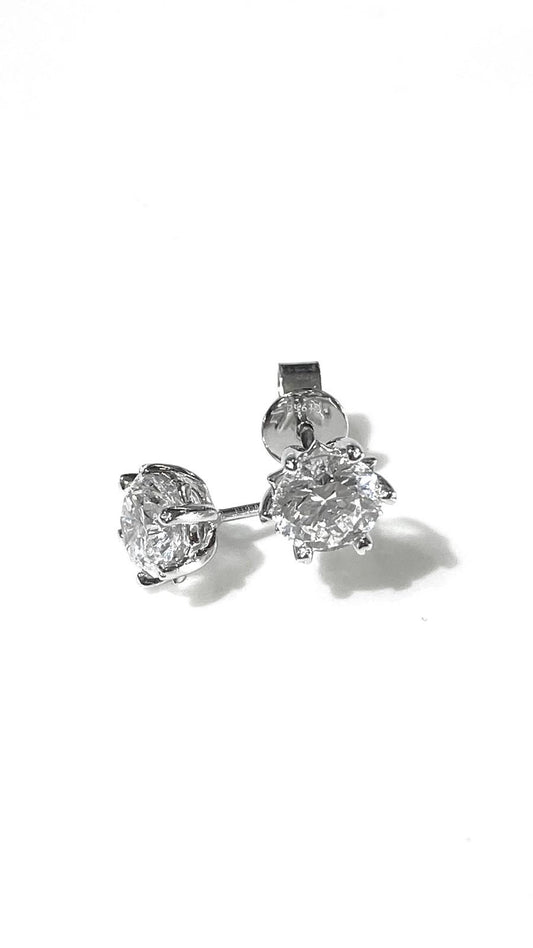 培育鑽石鉑金耳環 1ct  一對共2ct Lab grown diamond earrings