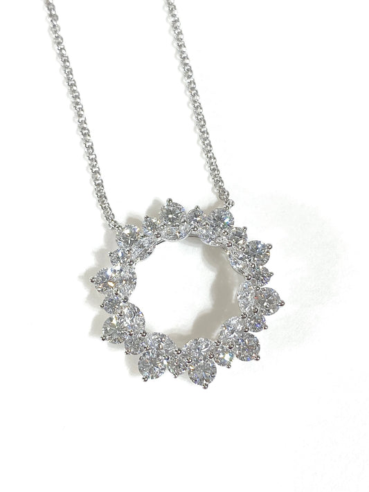 Lab Grown Diamond Pendant 3.44ct 培育鑽石頸鏈 25mm