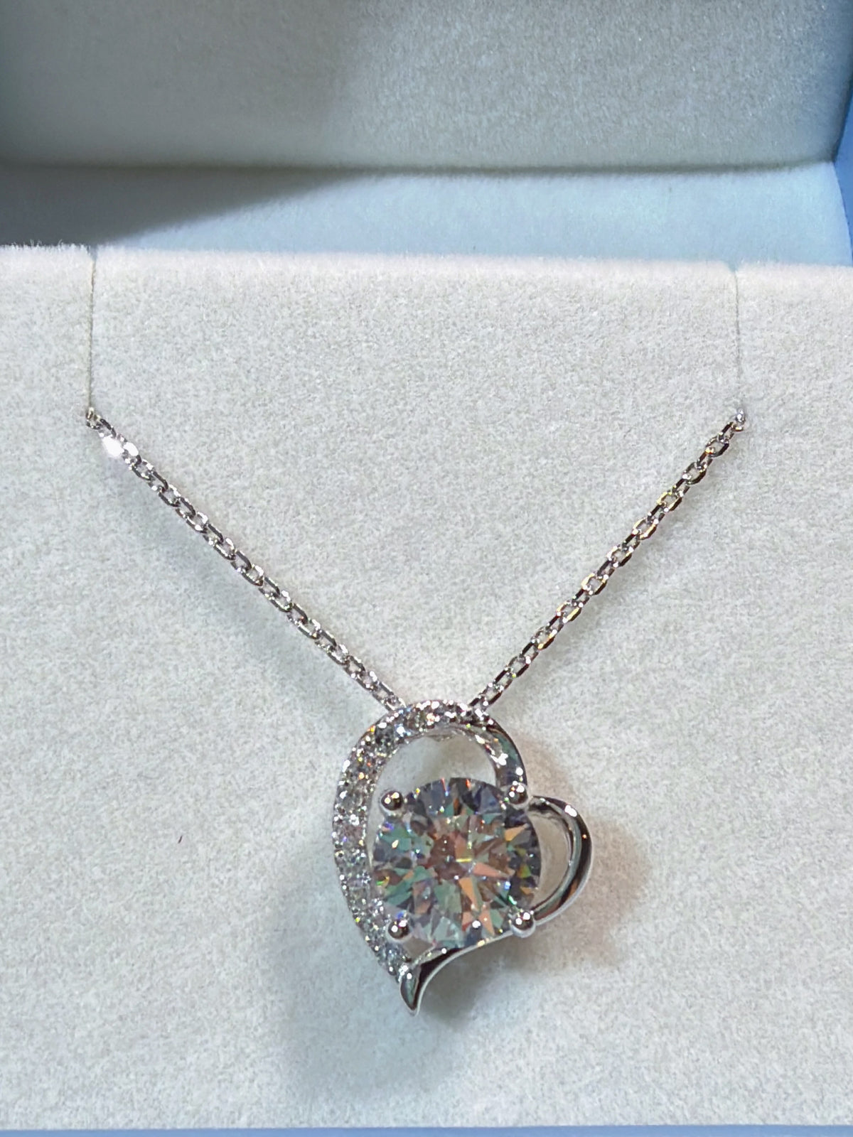 培育鑽石2.05ct 電鍍白金項鏈 Lab grown diamond pendant