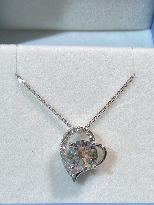 培育鑽石2.05ct 電鍍白金項鏈 Lab grown diamond pendant