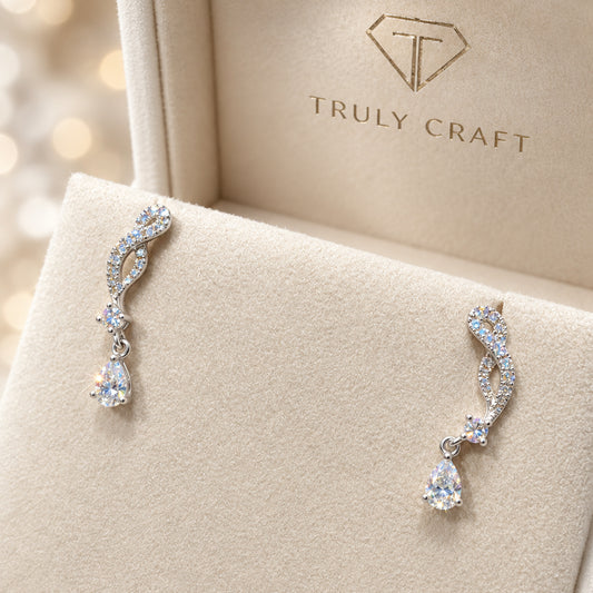 鑽石0.472ct /pair 電鍍白金耳環 Lab grown diamond earrings