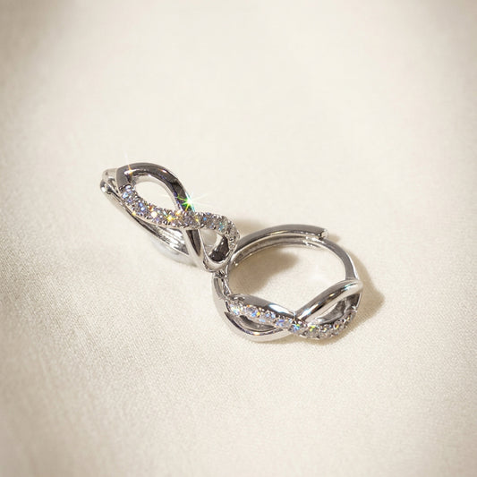 培育鑽石電鍍白耳環 0.093ct Lab grown diamond earrings