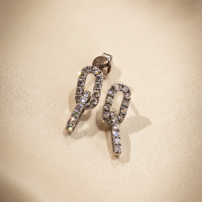 培育鑽石電鍍白金耳環 0.44ct/pair Lab grown diamond earrings