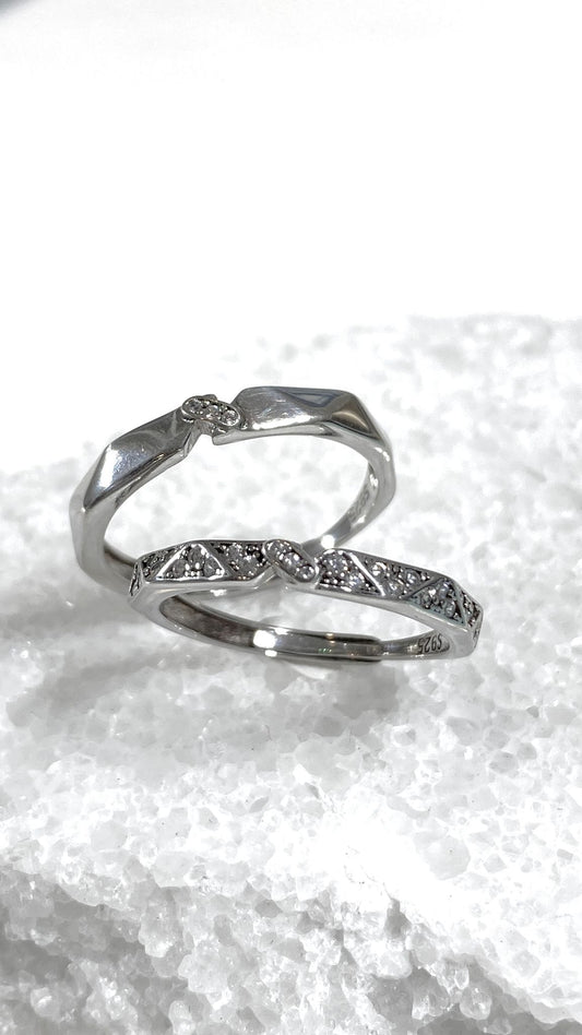 Lab grown diamond Platinum Couple Ring
