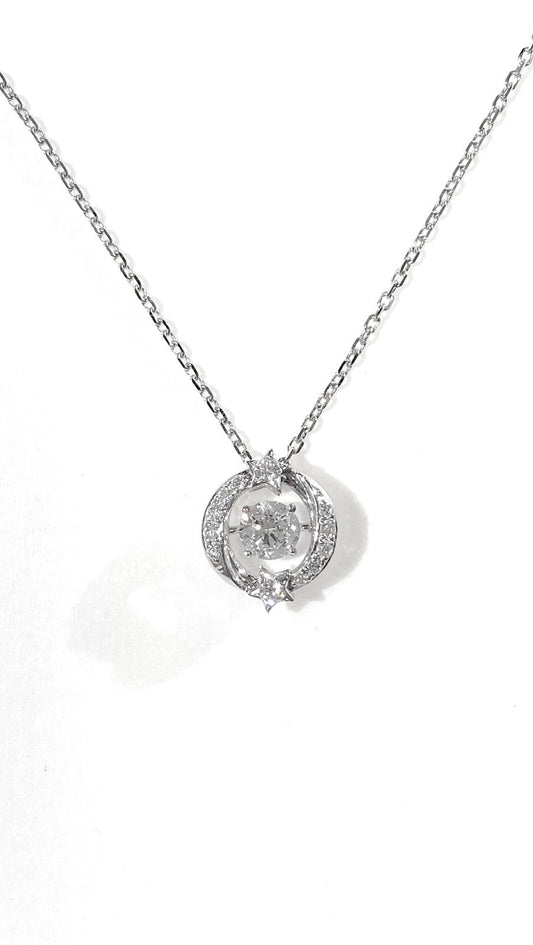 鉑金培育鑽石0.5ct靈動吊墜及項鏈Lab grown diamond platinum Pendant
