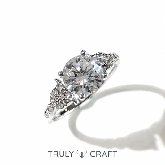 培育鑽石鉑金戒指托(不連主石)Lab Grown Diamond Platinum (PT950) Engagement Ring