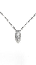 將圖片載入圖庫檢視器 培育鑽馬眼型0.5ct/0.146ct鉑金PT950項鏈 Lab grown diamond Pendant
