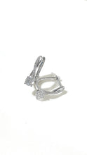 將圖片載入圖庫檢視器 培育鑽石電鍍白耳環 0.271ct Lab grown diamond earrings
