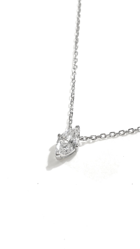 培育鑽石馬眼型1ct 鉑金PT950項鏈 Lab grown Marquise cut diamond Pendant