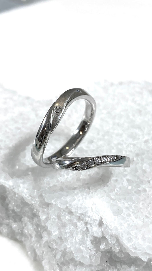 Lab grown diamond Platinum Couple Ring