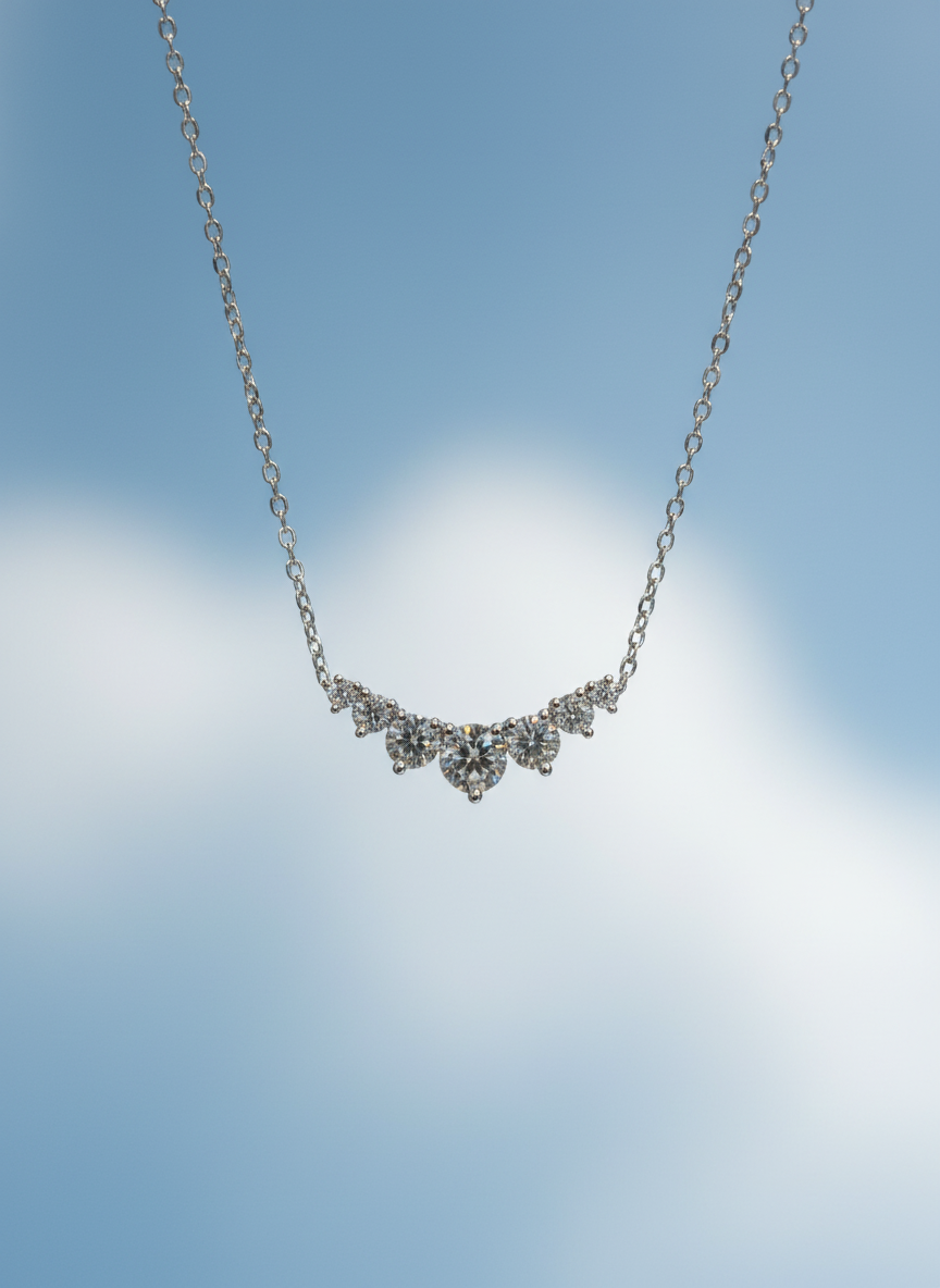 培育鑽石1.22ct 電鍍白金項鏈 Lab grown diamond pendant