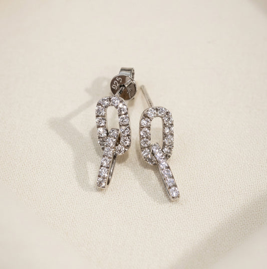 培育鑽石電鍍白金耳環 0.44ct/pair Lab grown diamond earrings