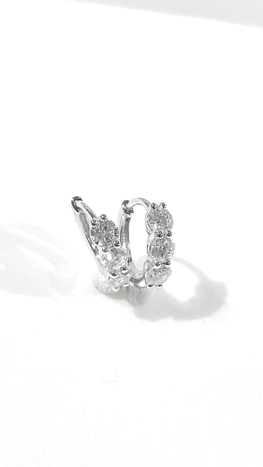 培育鑽石0.518ct電鍍白圈圈耳環 Lab grown diamond earrings