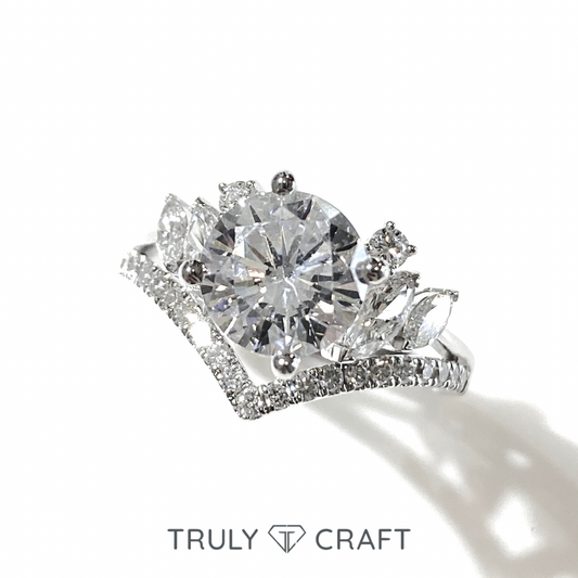 培育鑽石鉑金戒指托(不連主石)Lab Grown Diamond Platinum (PT950) Engagement Ring