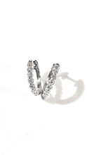 將圖片載入圖庫檢視器 培育鑽石電鍍白0.211ct圈圈耳環 Lab grown diamond earrings
