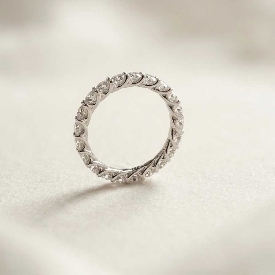 培育鑽石戒指 （圍一圈2.9mm共18粒2.043ct)Lab grown diamond 18k plated Ring