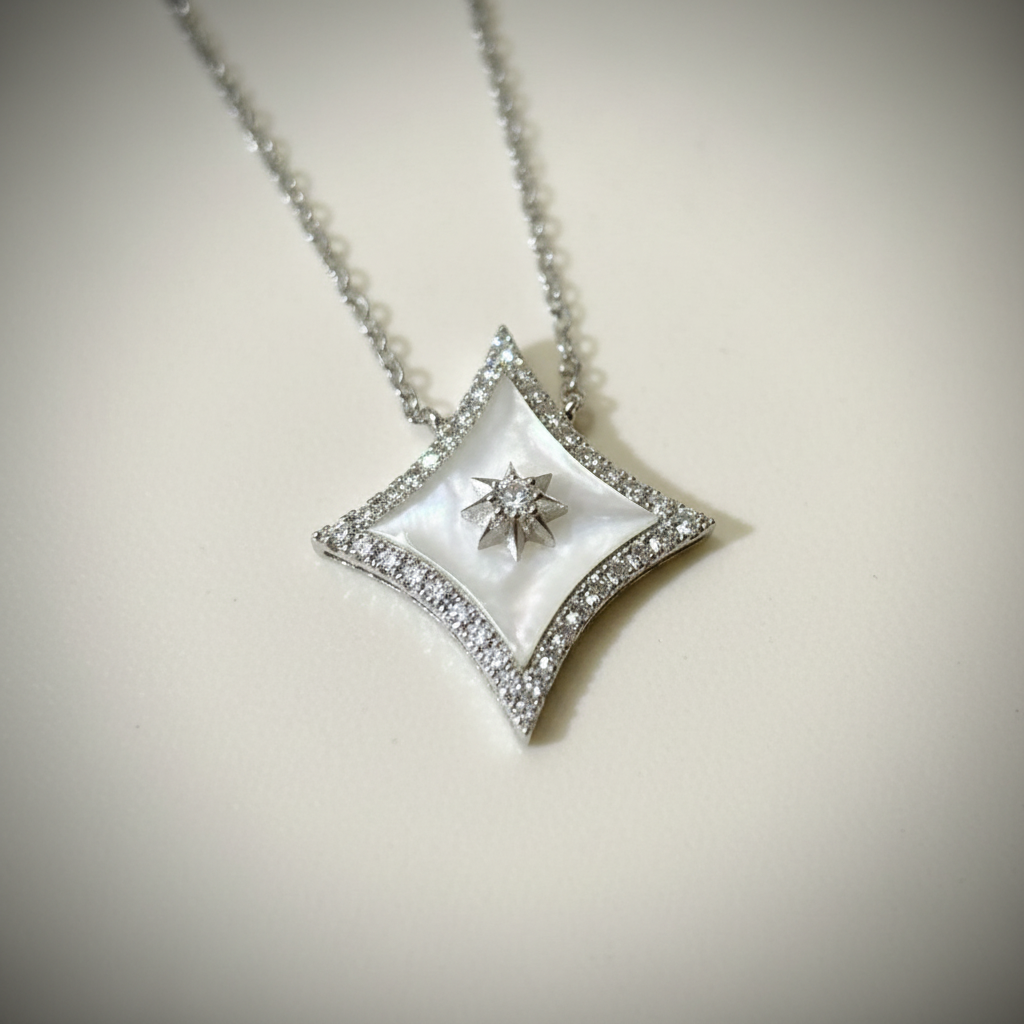 培育鑽石0.415ct 電鍍白金項鏈 Lab grown diamond pendant