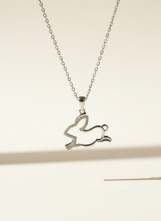 培育鑽石0.095ct 電鍍白金項鏈 Lab grown diamond pendant