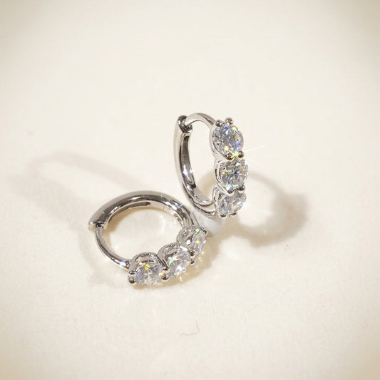 培育鑽石0.518ct電鍍白圈圈耳環 Lab grown diamond earrings