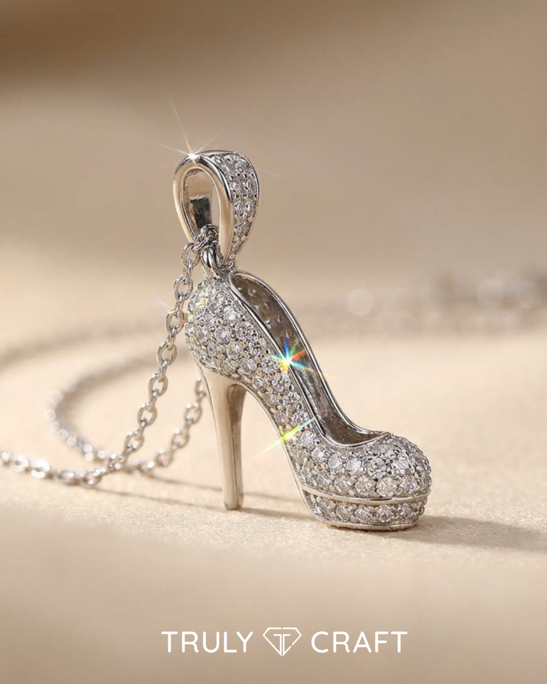 培育鑽石1.274ct電鍍白金項鏈 Lab grown diamond pendant