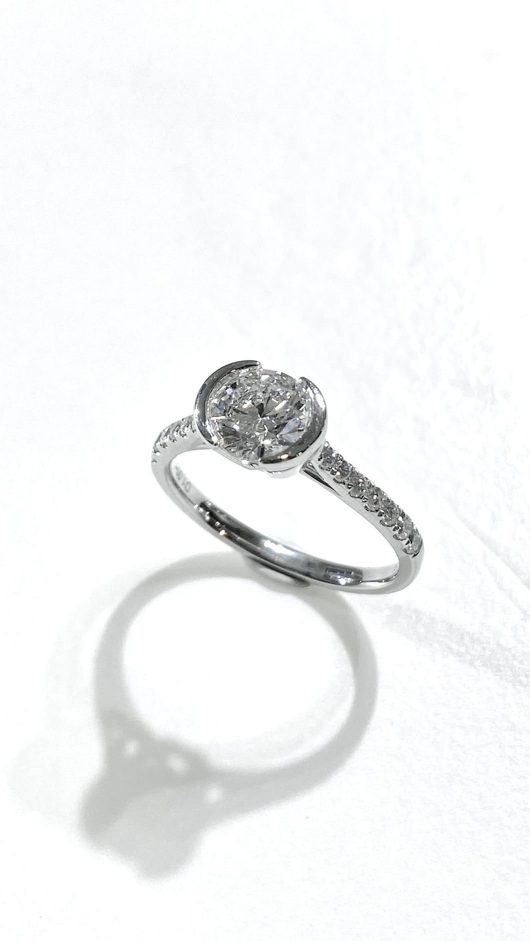 培育鑽石戒指 1ct 鉑金 Lab grown diamond  Ring