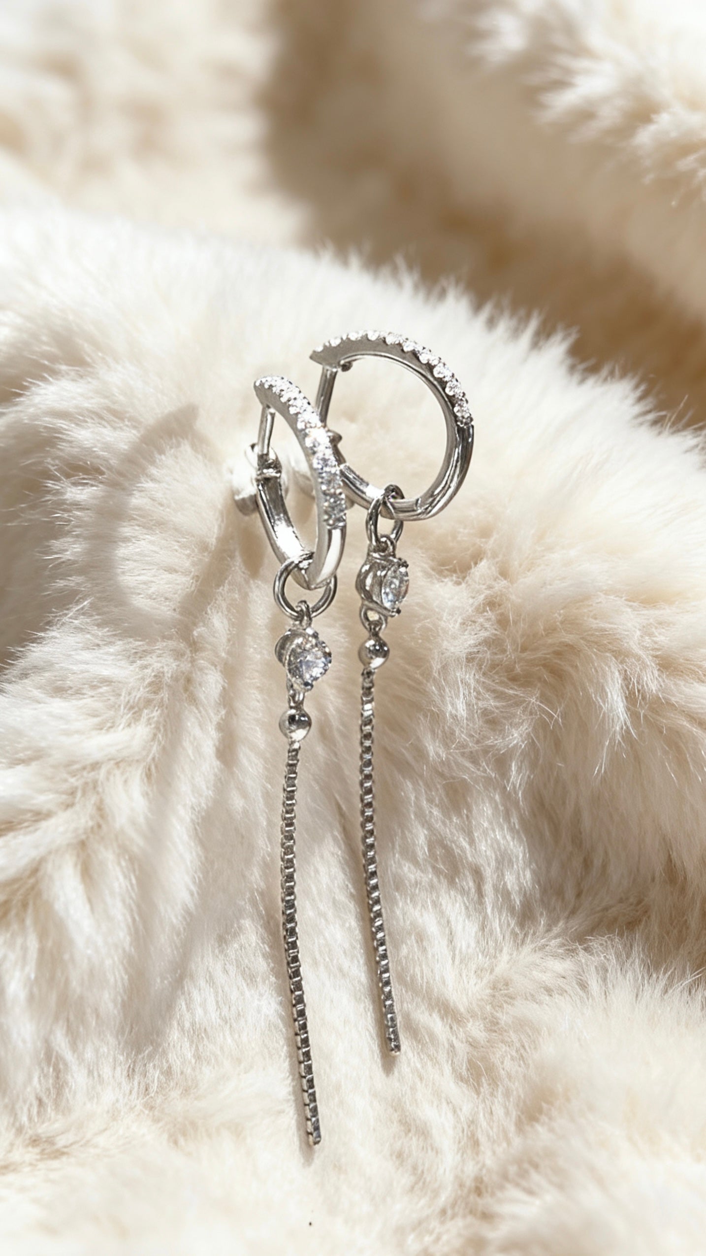 培育鑽石0.176ct /pair 電鍍白金耳環 Lab grown diamond earrings