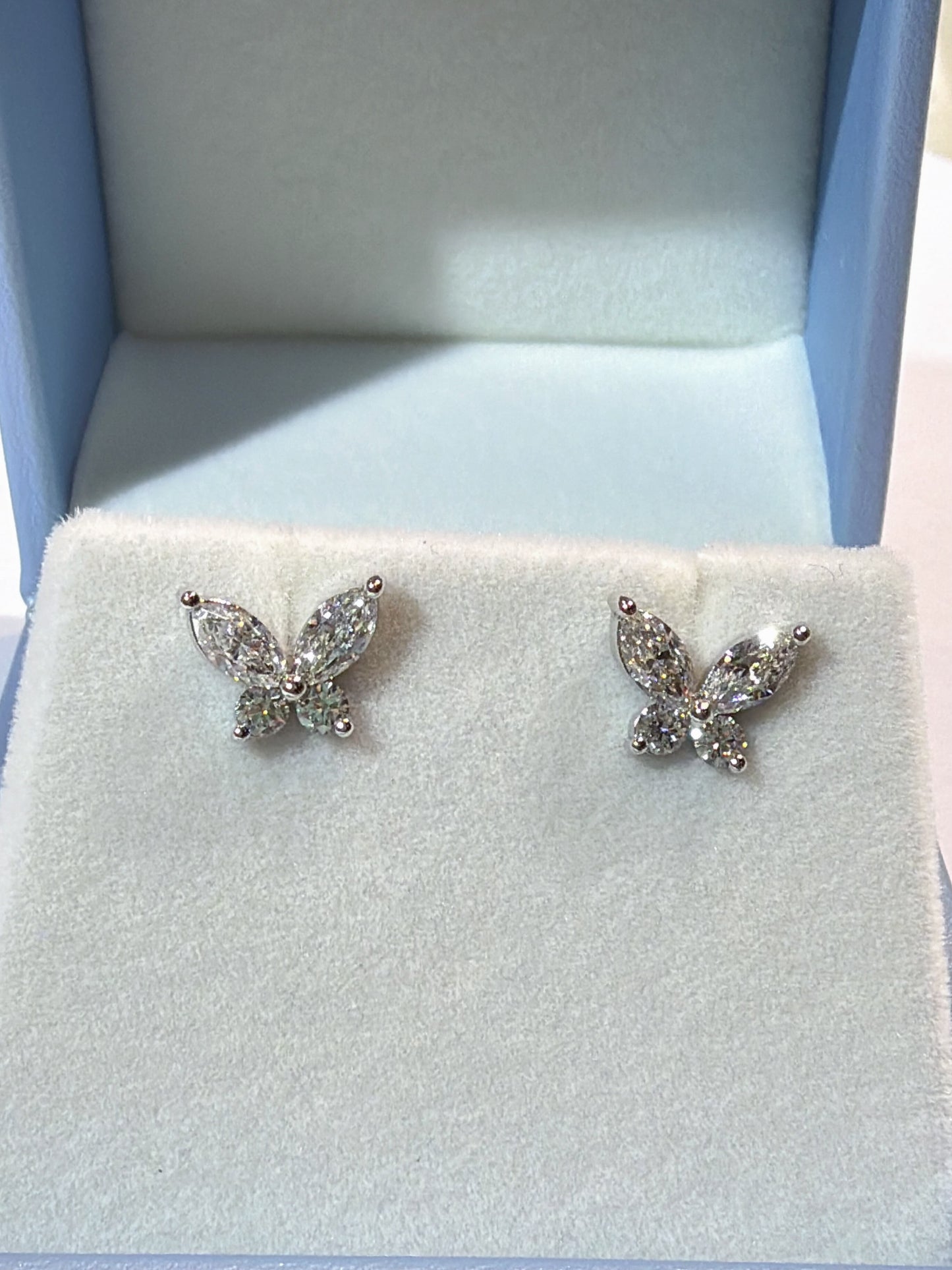 培育鑽石1.162ct /pair 電鍍白金耳環 Lab grown diamond earrings
