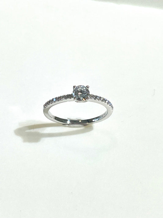 培育鑽石戒指 0.3ct電鍍白金lab grown diamond Ring