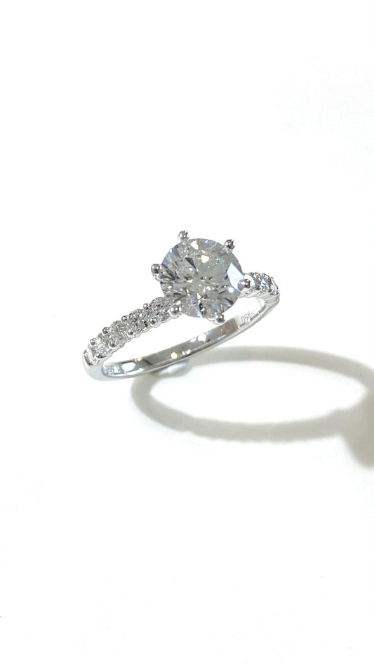 培育鑽石鉑金戒指托(不連主石)Lab Grown Diamond Platinum (PT950) Engagement Ring