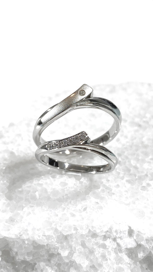 Lab grown diamond Platinum Couple Ring