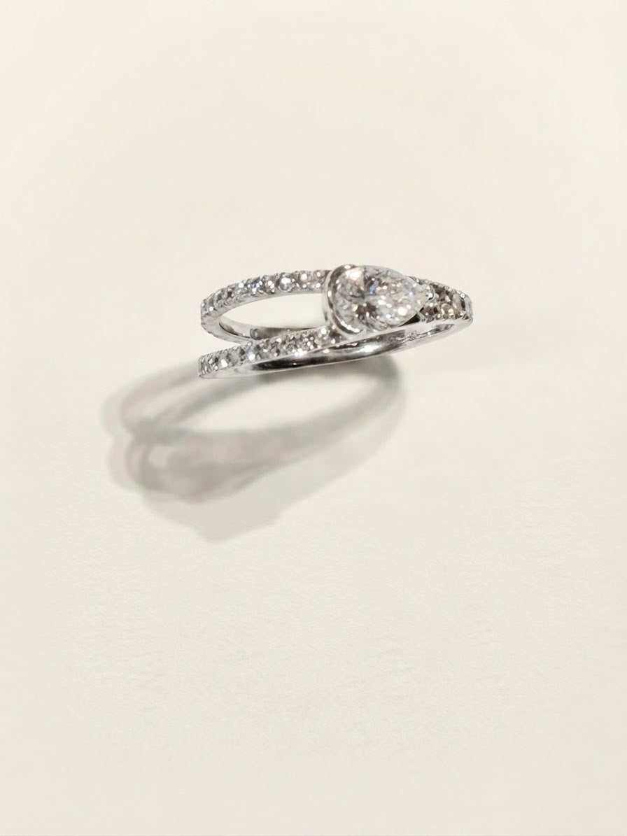 培育鑽石戒指 0.508ct /0.564ct 電鍍白金lab grown diamond Ring