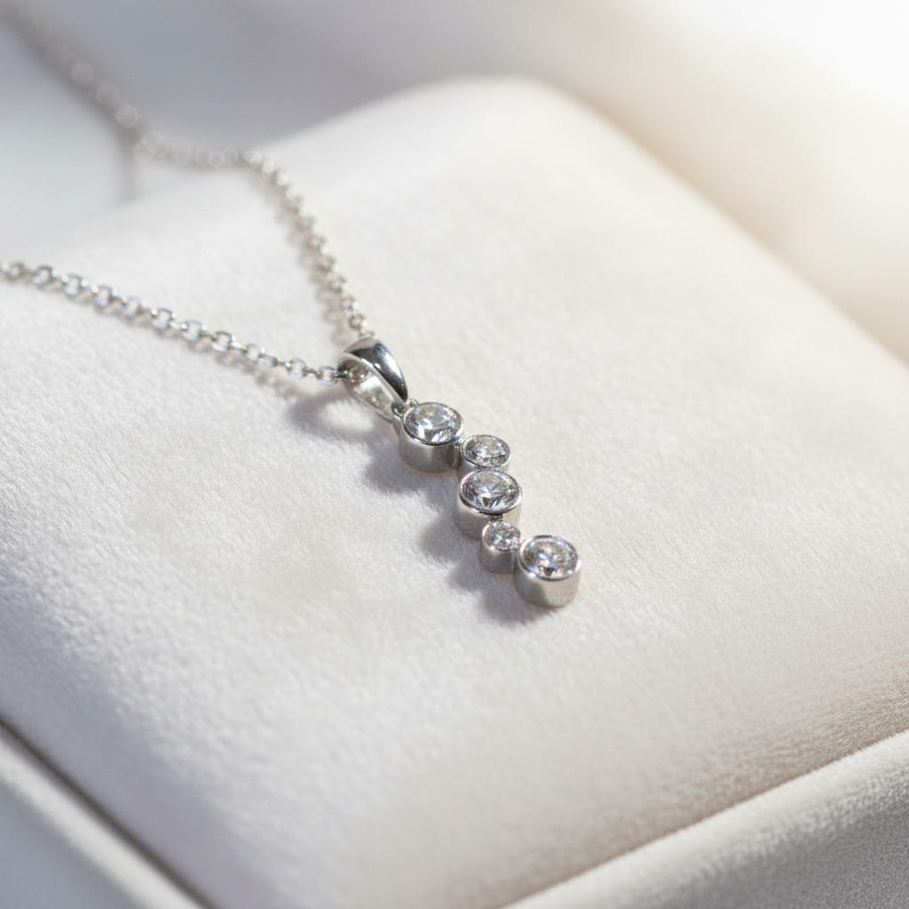 培育鑽石0.34ct 電鍍白金項鏈 Lab grown diamond pendant