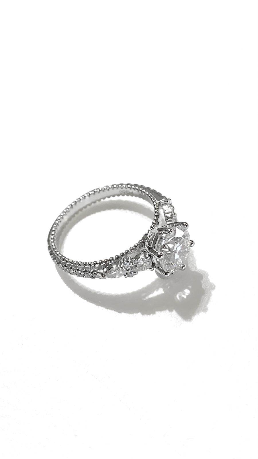 培育鑽石鉑金戒指托(不連主石)Lab Grown Diamond Platinum (PT950) Engagement Ring