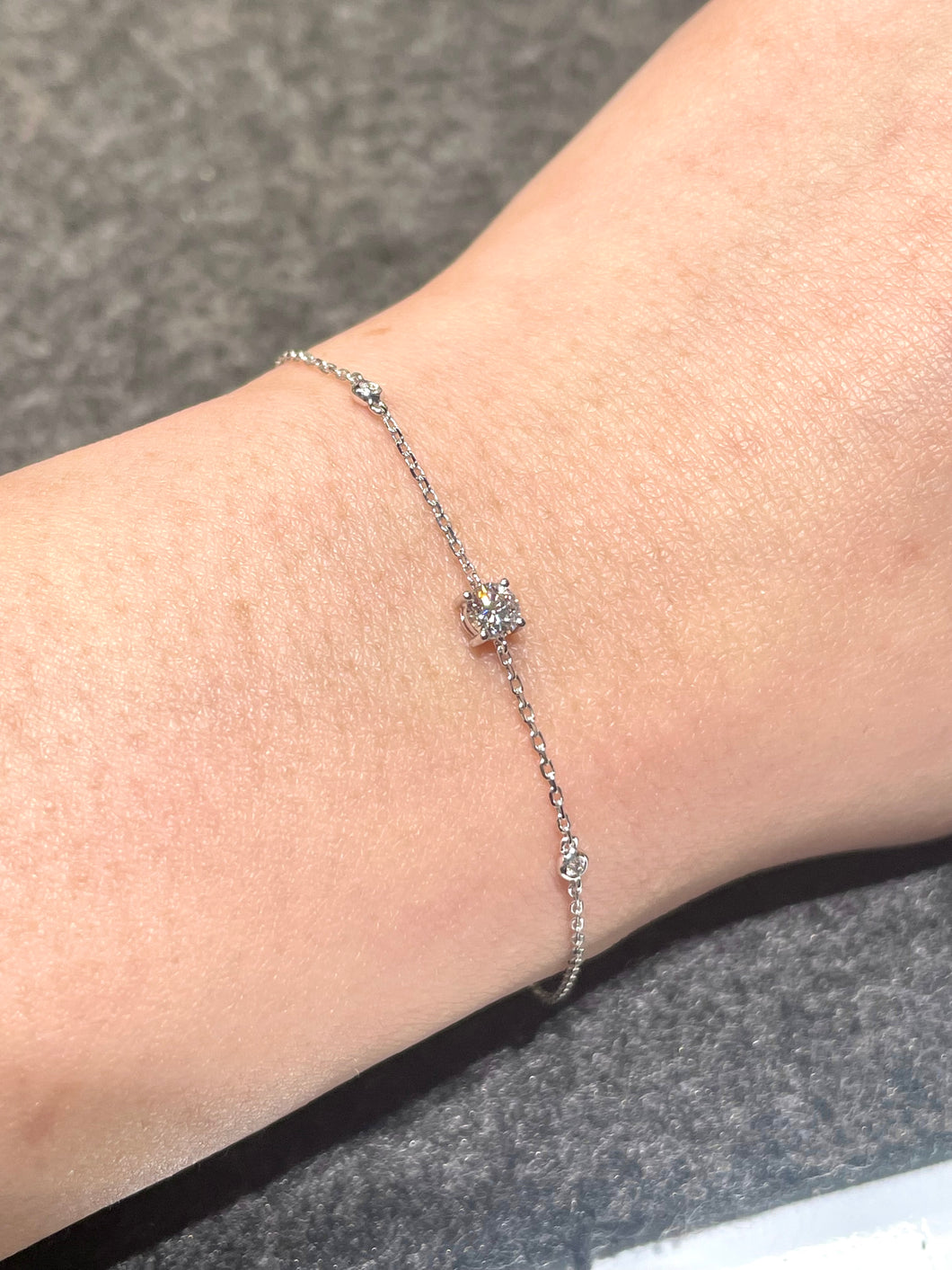 18k 0.25ct Round lab grown diamond bracelet 18k圓形培育鑽石手鏈