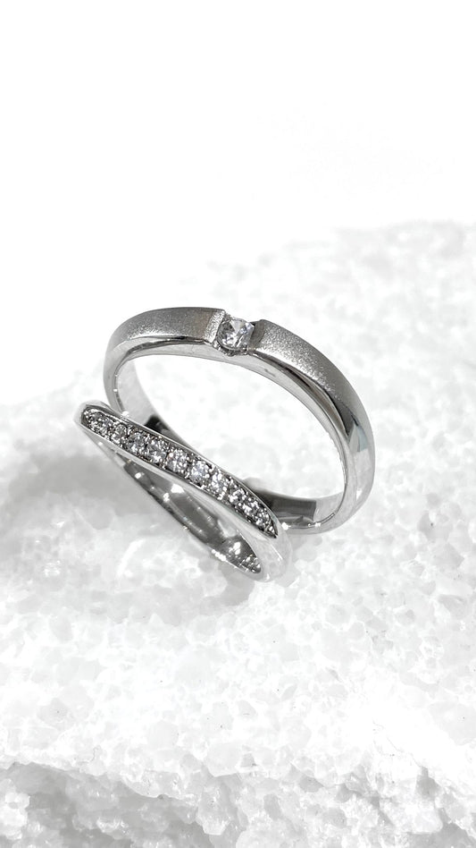 Lab grown diamond Platinum Couple Ring