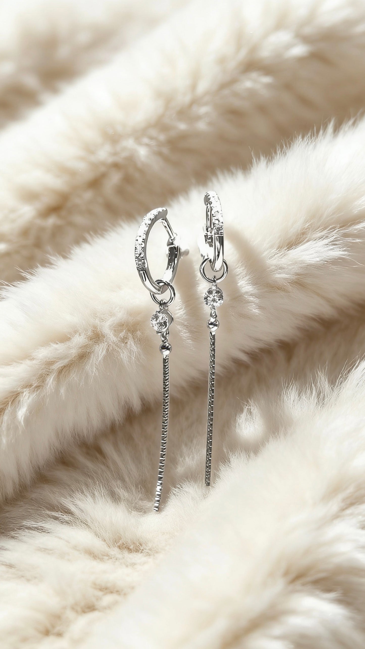 培育鑽石0.176ct /pair 電鍍白金耳環 Lab grown diamond earrings