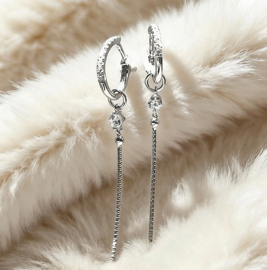 培育鑽石0.176ct /pair 電鍍白金耳環 Lab grown diamond earrings
