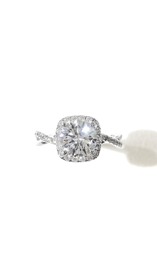 培育鑽石戒指 1.5ct圍鑽鉑金 950 Lab grown diamond Ring