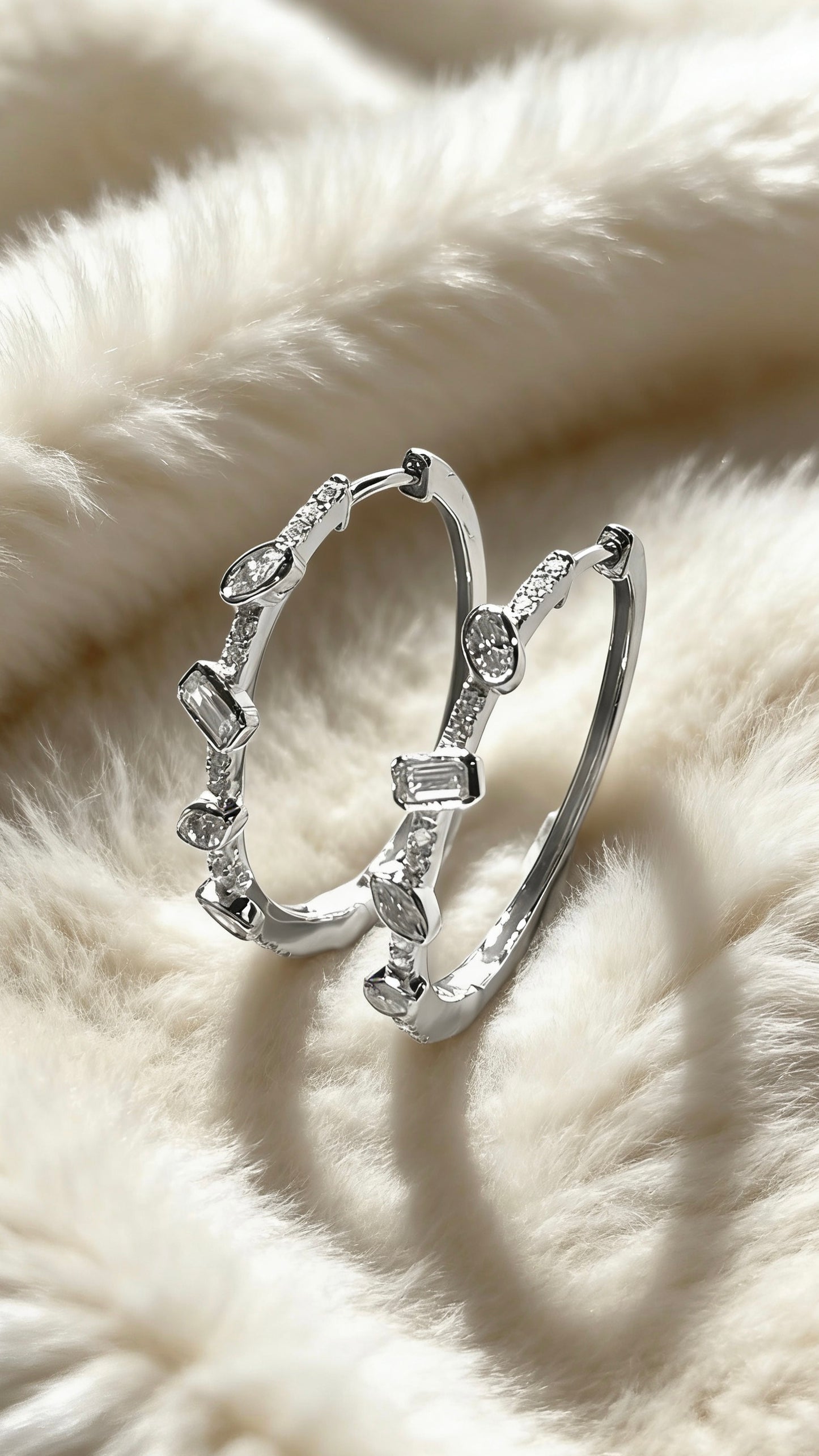 培育鑽石0.8322ct /pair 電鍍白金耳環 Lab grown diamond earrings