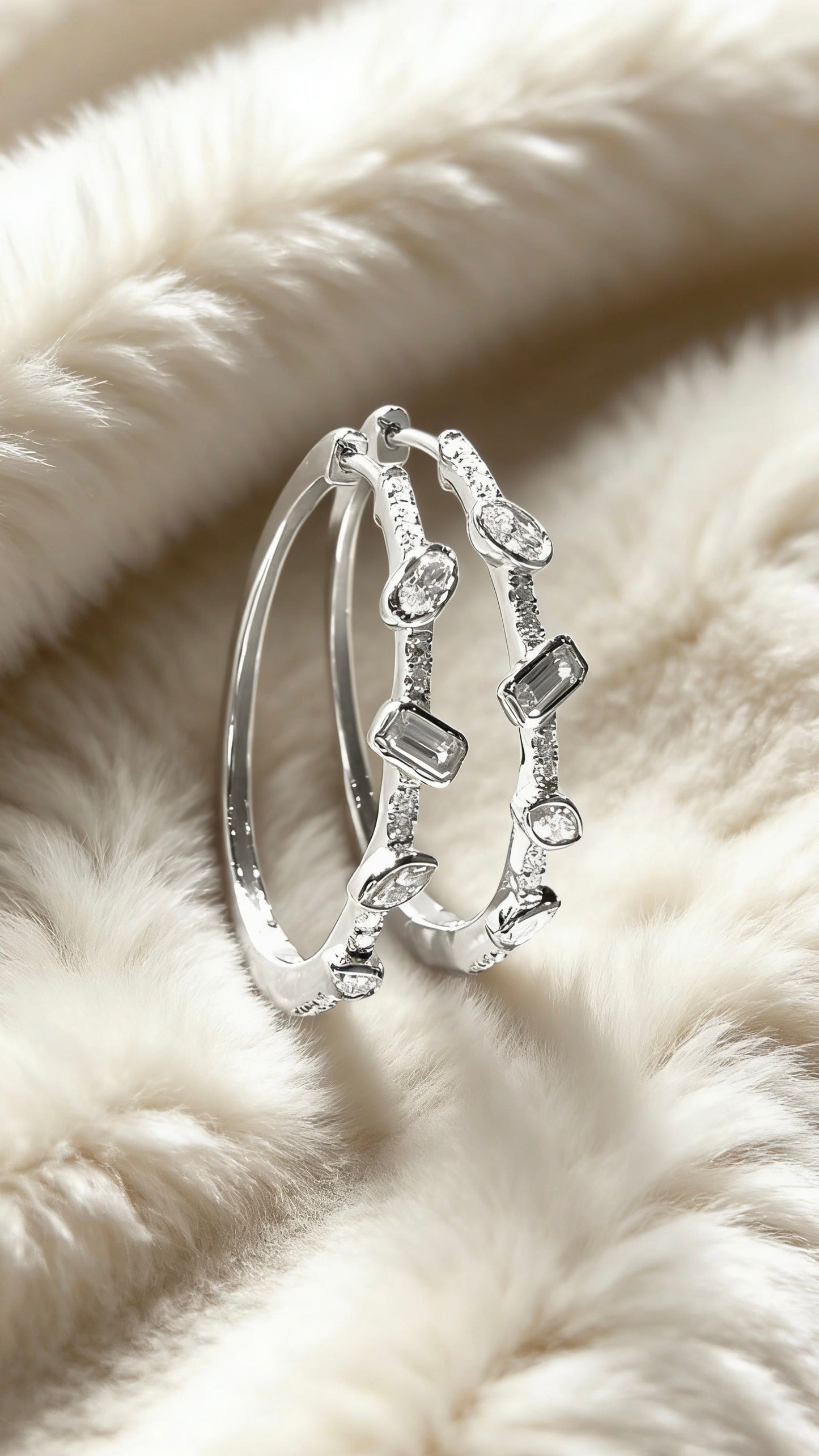 培育鑽石0.8322ct /pair 電鍍白金耳環 Lab grown diamond earrings