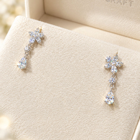 培育鑽石電渡白金耳環 0.598ct/pair Lab grown diamond earrings