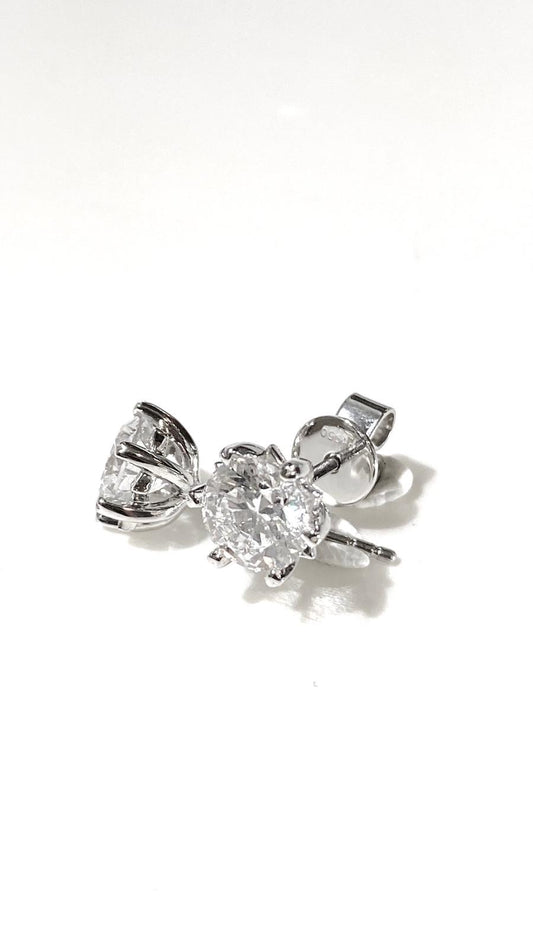 培育鑽石鉑金耳環 30份 一對共60份 Lab grown diamond earrings