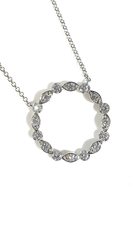 Lab grown Diamond Pendant 20mm 0.744ct 培育鑽石頸鏈