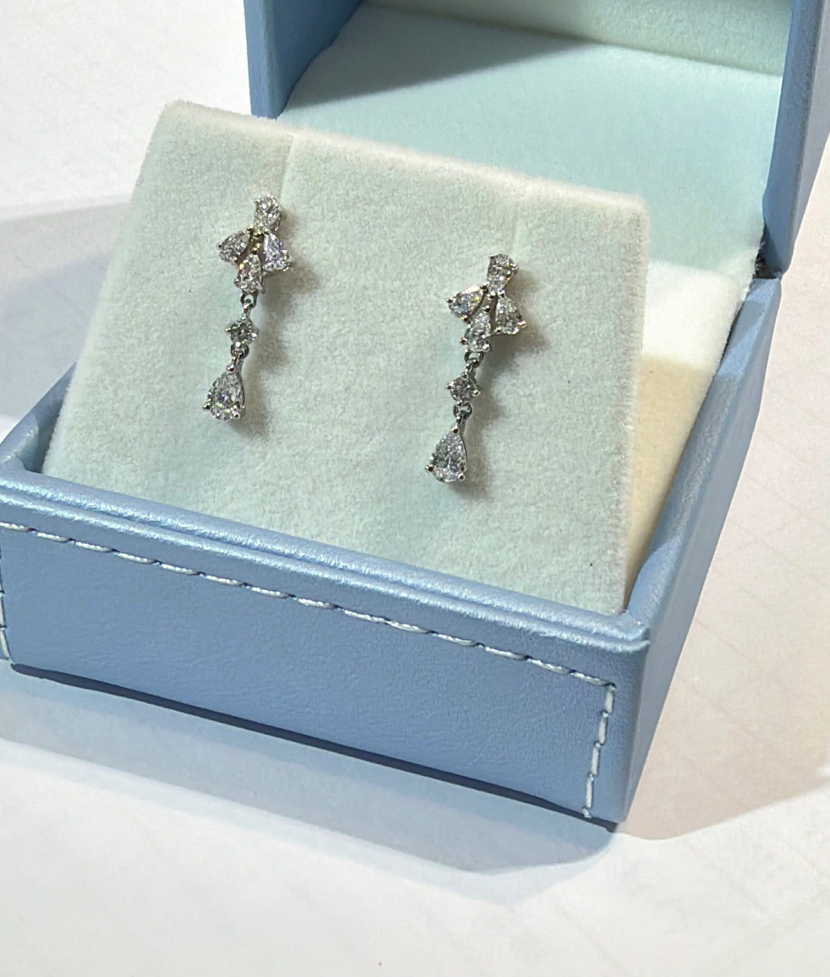 培育鑽石0.798ct /pair 電鍍白金耳環 Lab grown diamond earrings